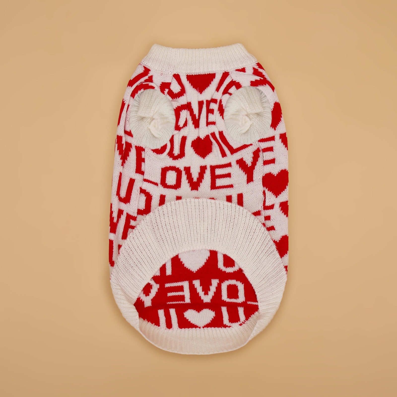 Свитер для животных Пижон I Love You / 10572167 (XL, белый/красный) — фото 6