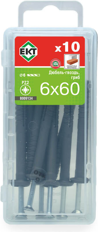 Дюбель-гвоздь ЕКТ 6x60 / B009134 (10шт)