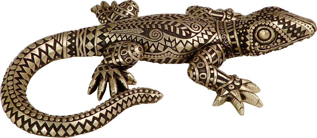 Статуэтка Gipfel Golden Lizard 43586 (золото/черный)