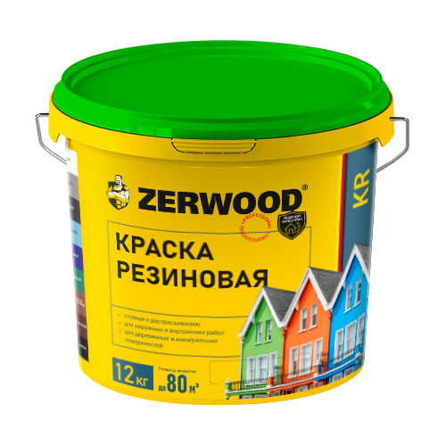 Краска Zerwood KR Резиновая (12кг, зеленый)