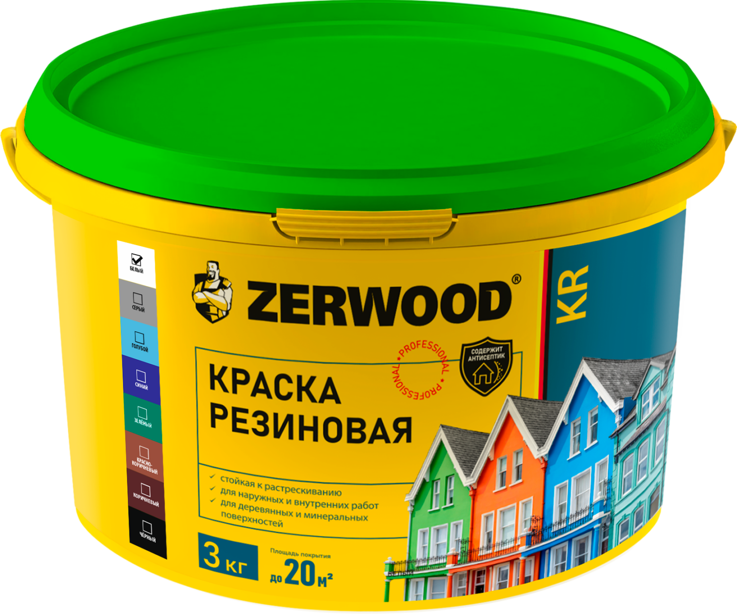 Краска Zerwood KR Резиновая (3кг, слоновая кость)