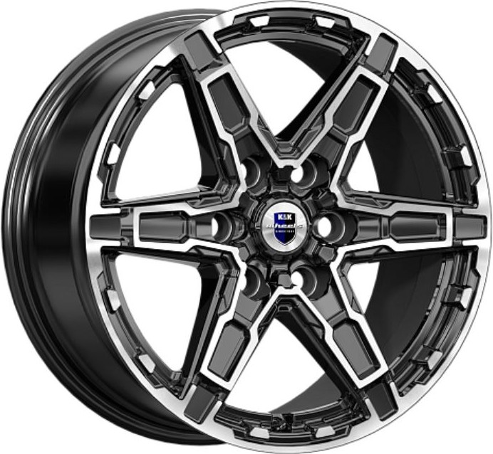 Литой диск K&K Дистрикт 18x8" 6x114.3мм DIA 67.1мм ET 46мм Алмаз черный
