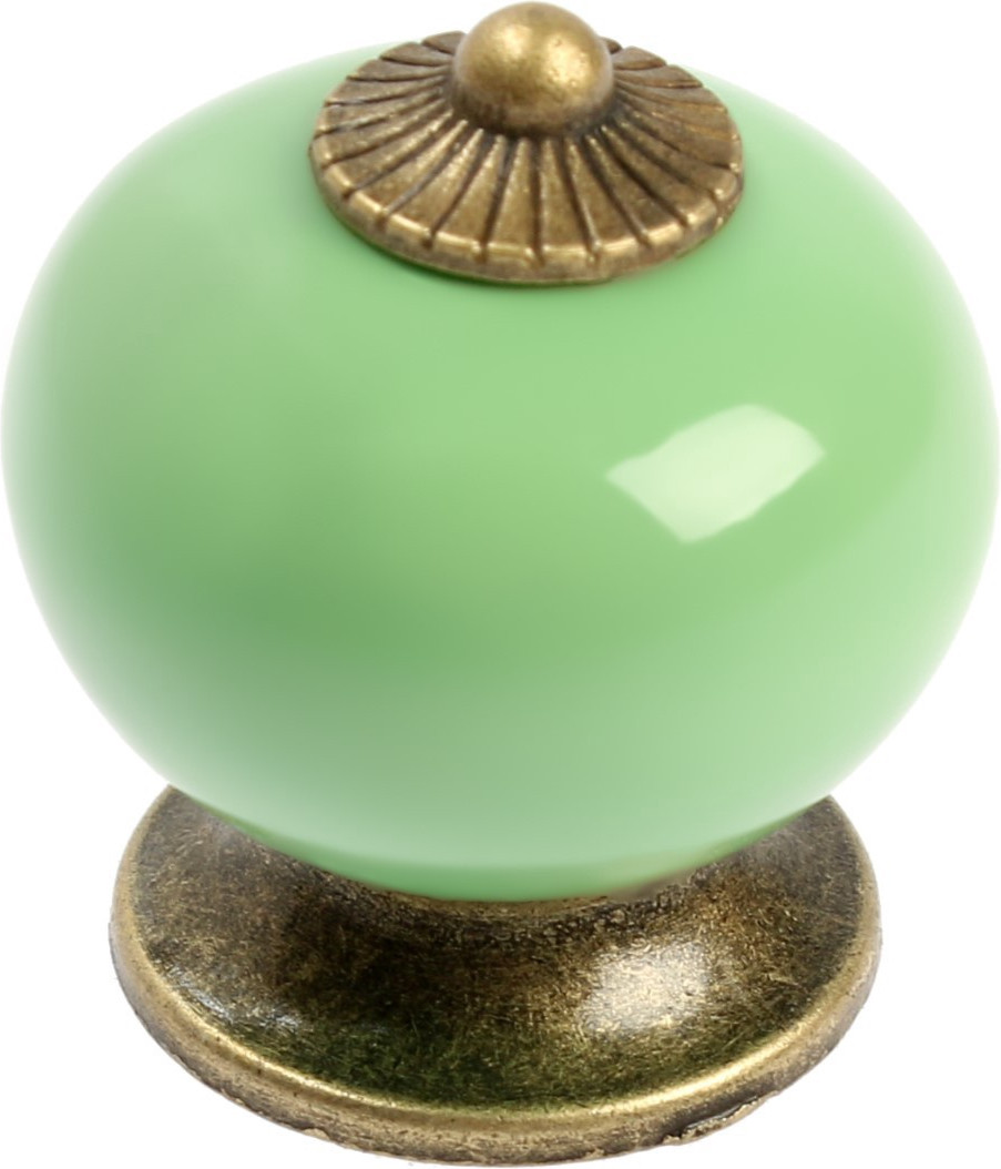 Ручка для мебели Tundra Dome Ceramics 003 / 9448231 (зеленый)