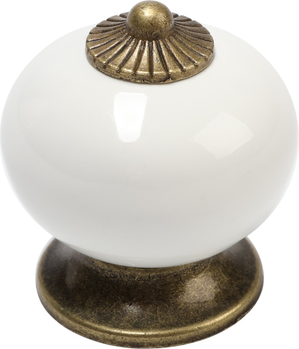 Ручка для мебели Tundra Dome Ceramics 003 / 3282679 (белый)