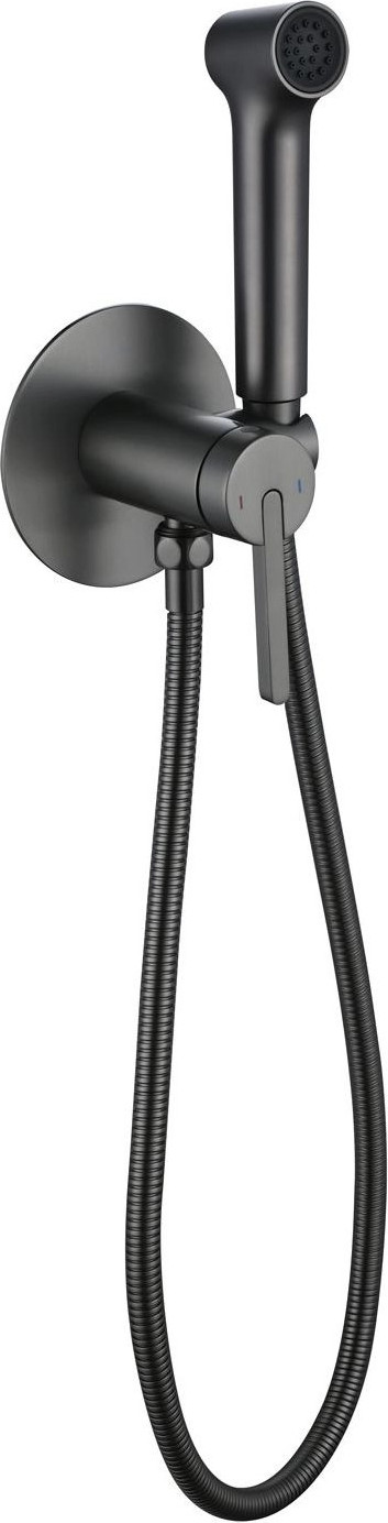 Гигиенический душ со смесителем Rose R235T (оружейная сталь)