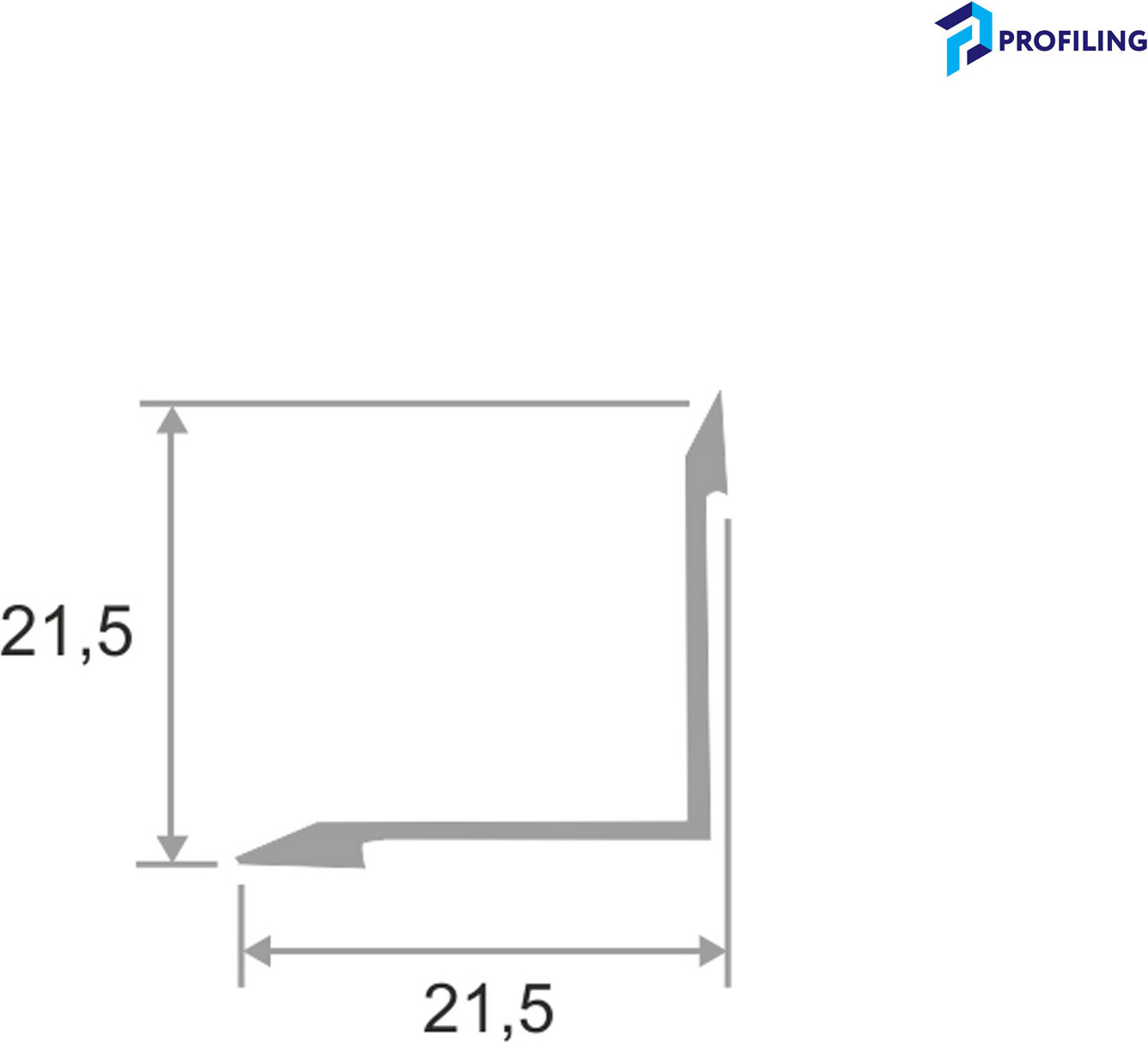 Порог Profiling Ладушка 20x20 (1.8м, серебристый) — фото 2