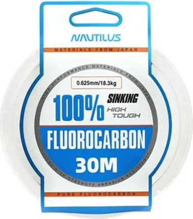 Леска флюорокарбоновая NAUTILUS Fluorocarbon 100% 0.625мм 18.3кг 30м New / 06-42317272 (прозрачный)