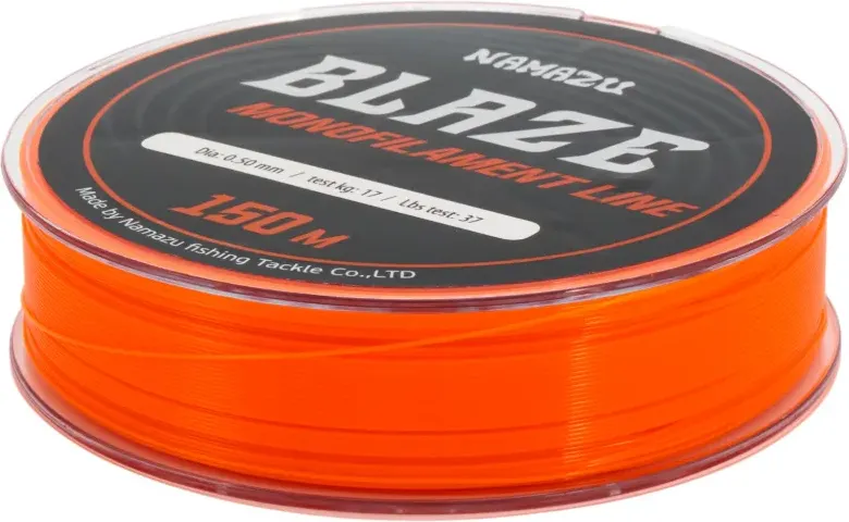 Леска монофильная Namazu Blaze d-0.50мм test-17кг / NB150-0.50 (150м, оранжевый) — фото 2