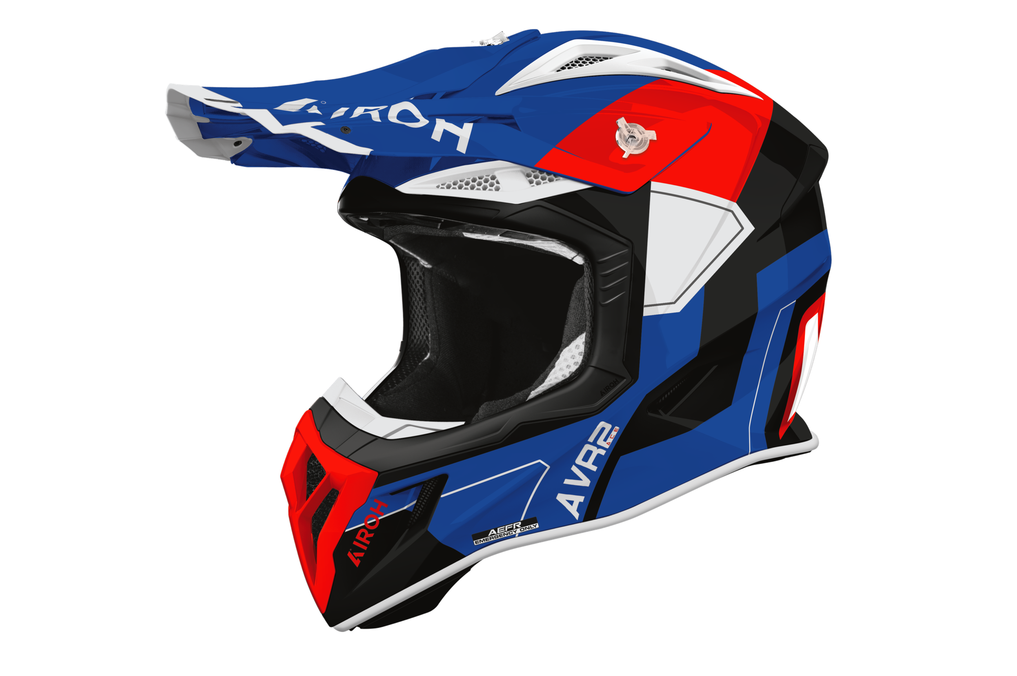 Мотошлем Airoh Aviator Ace 2 Shield AV22S18-L (L, синий/красный глянец)