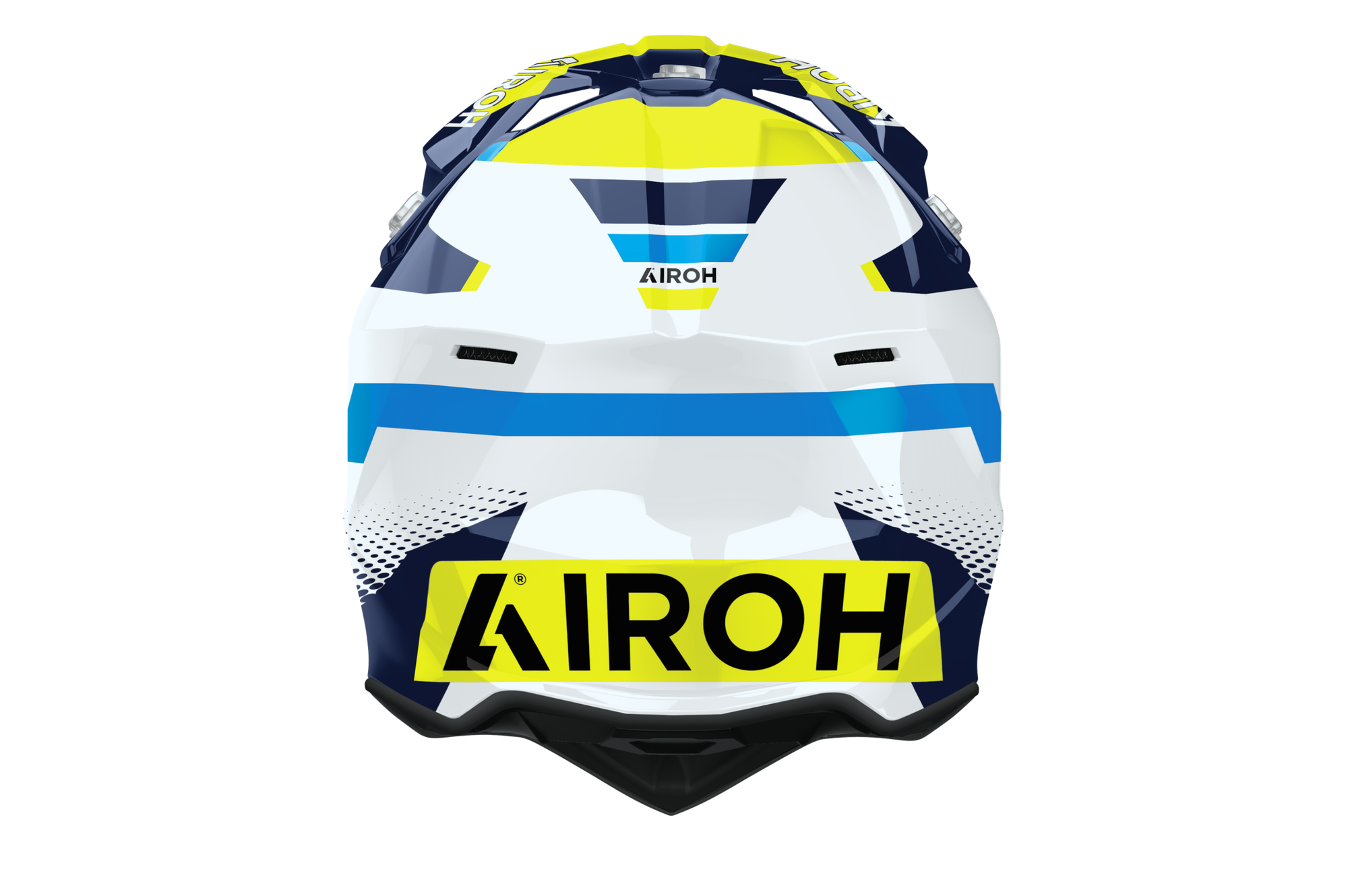 Мотошлем Airoh WRAAAP Vision WRAV31-M (M, желтый/синий глянец) — фото 3
