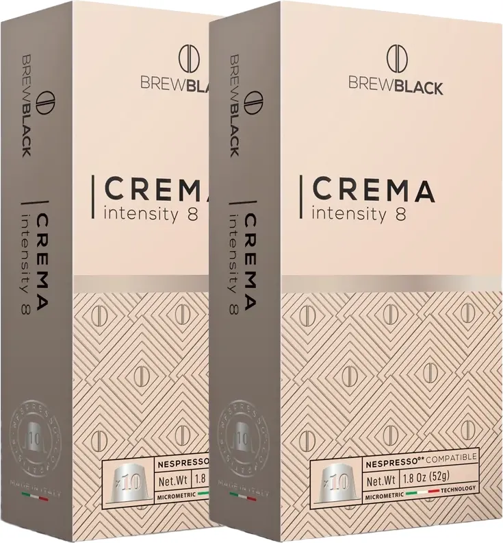 Кофе в капсулах Carraro Brew Black Crema стандарта Nespresso / 150119 (2 пачки, 10x5.2г)
