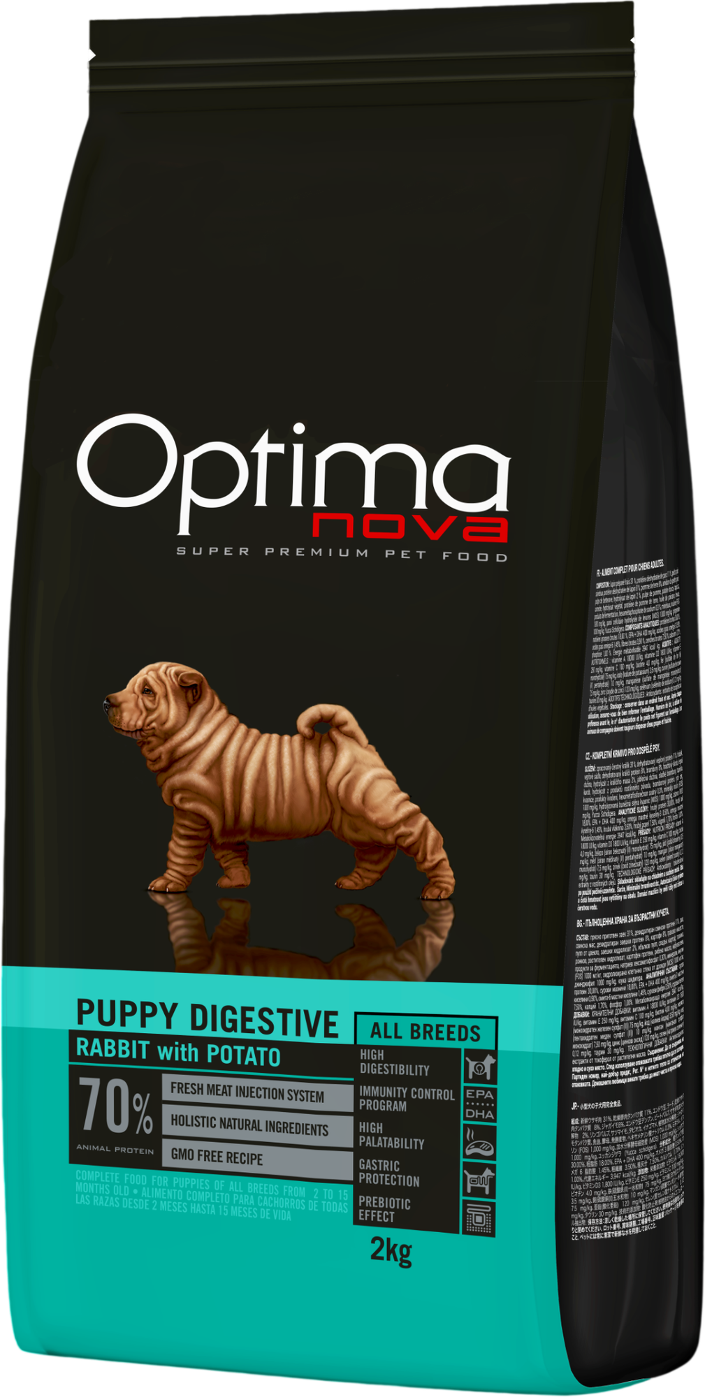 Сухой корм для собак Optimanova Grain Free Puppy Digestive Rabbit (2кг)
