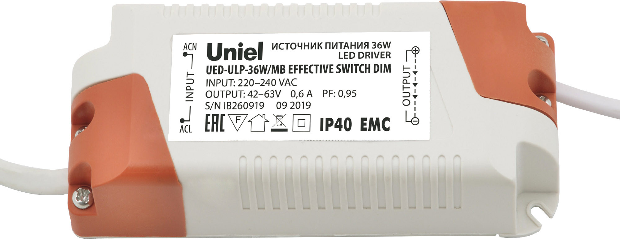 Блок питания для светильника Uniel UED-ULP-36W/MB / UL-00006491