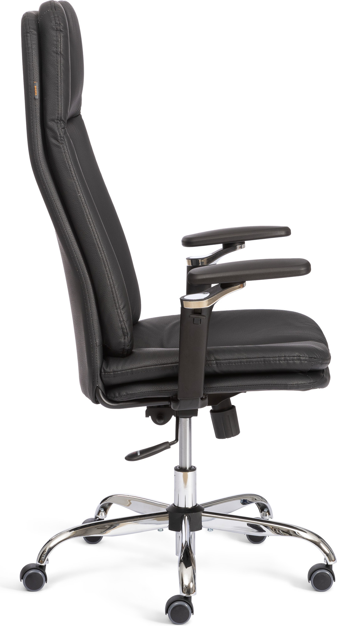 Кресло офисное Tetchair Eton хром 5Д (кожзам черный 36-6) — фото 3