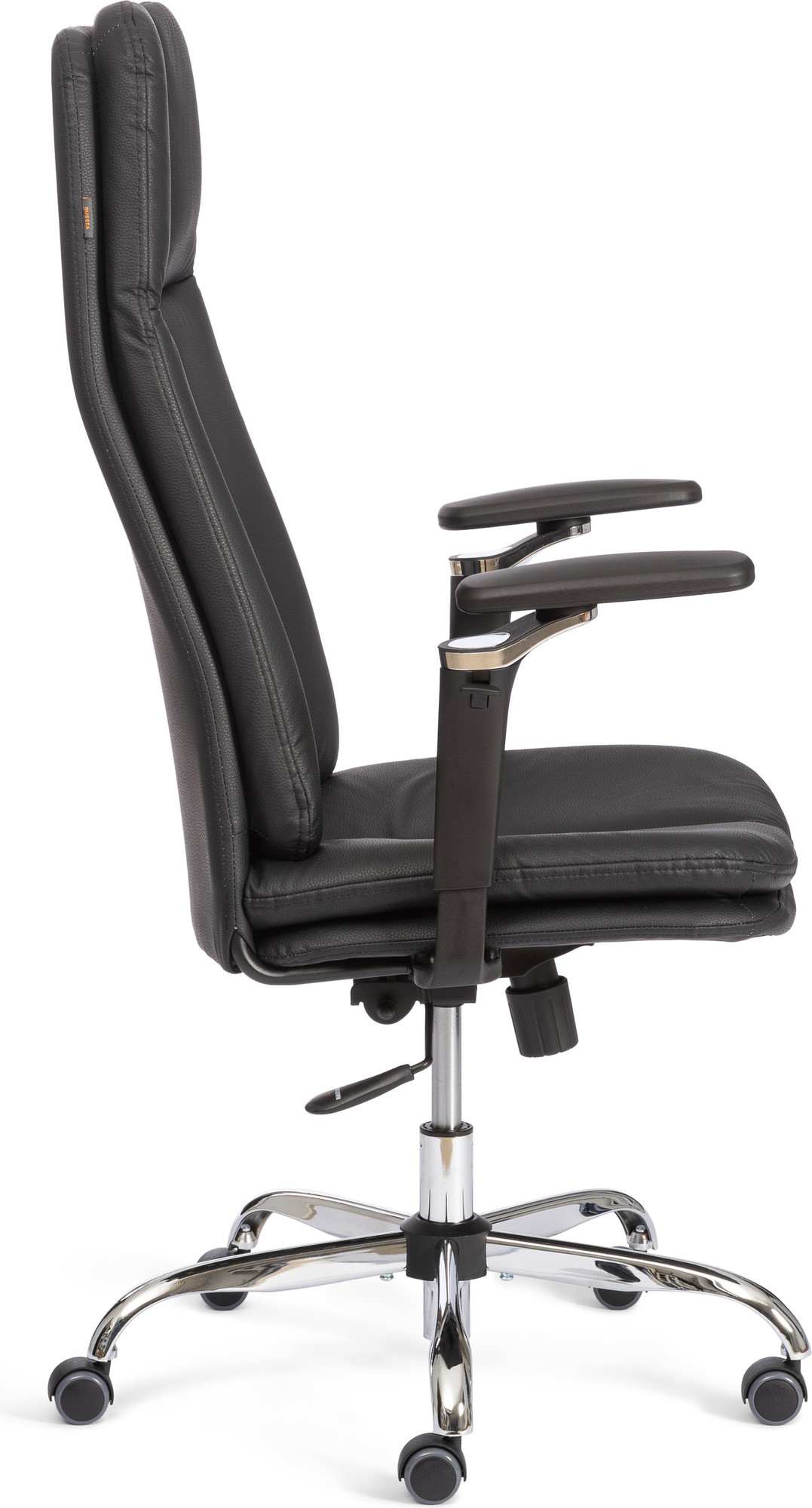 Кресло офисное Tetchair Eton хром 5Д (кожзам черный 36-6) — фото 5