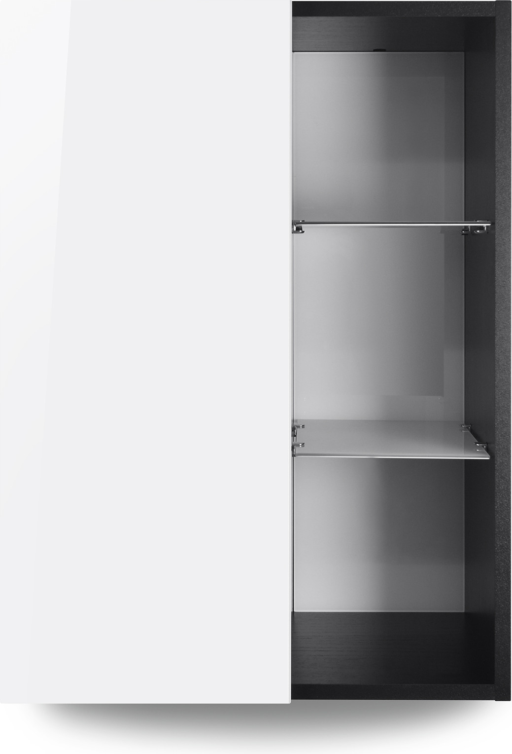 Шкаф навесной Metaldesign MD Color 616.01.11 (черный/белый) — фото 2