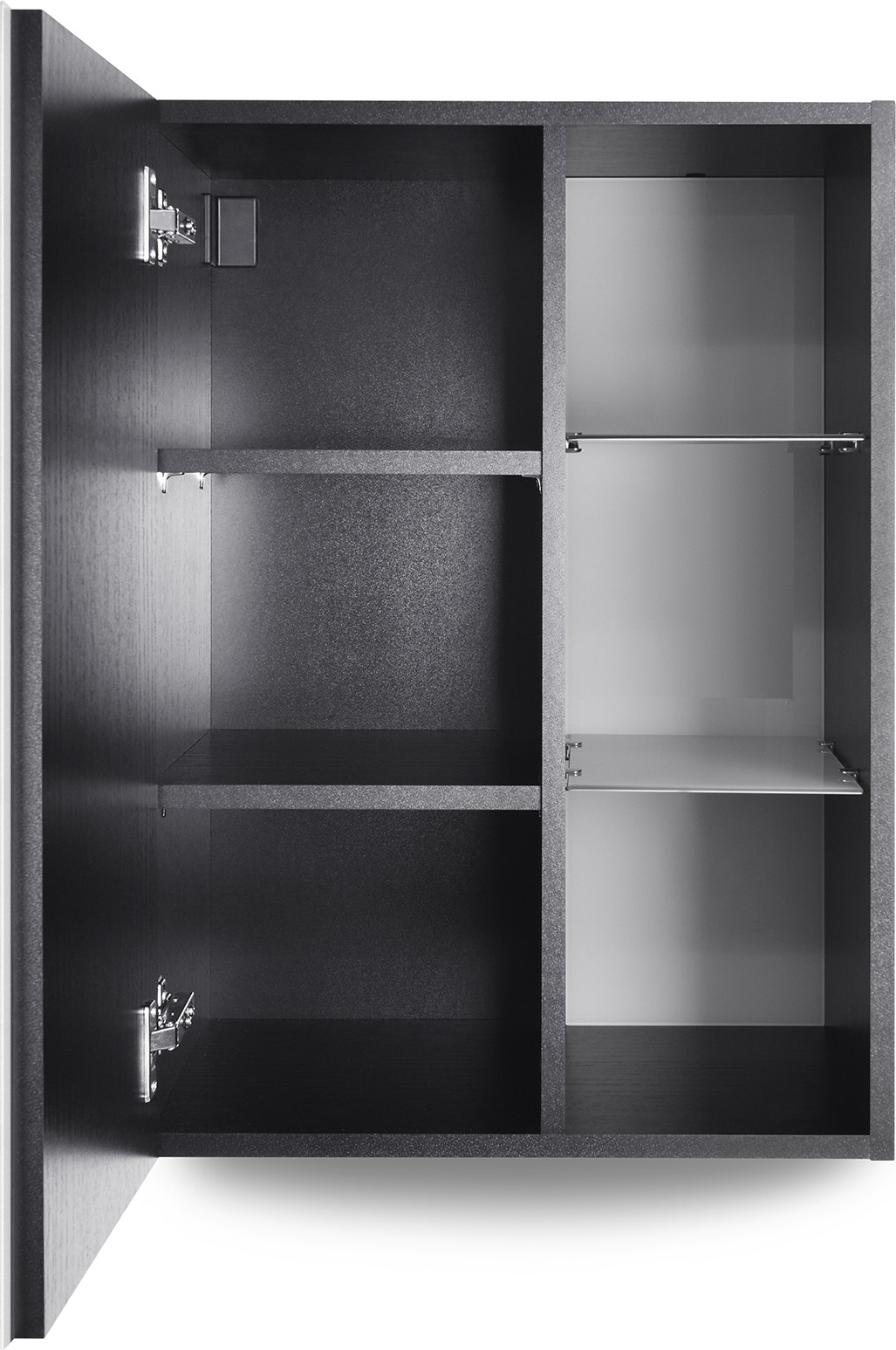 Шкаф навесной Metaldesign MD Color 616.01.11 (черный/белый) — фото 3