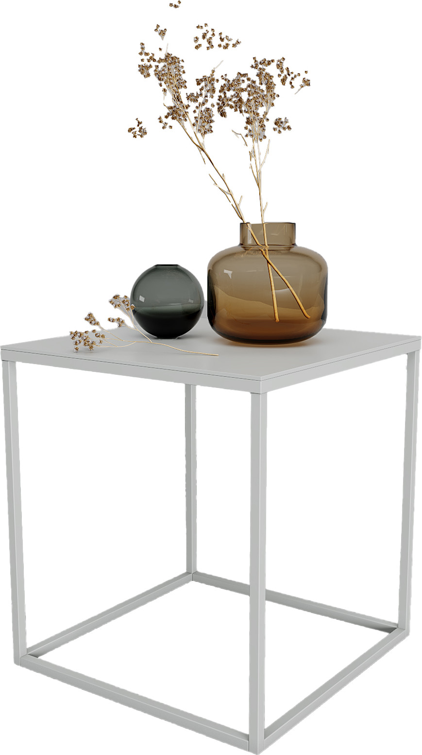 Журнальный столик Metaldesign Кварт-М MD 7000.06.31 Noir (белый/белоснежный)