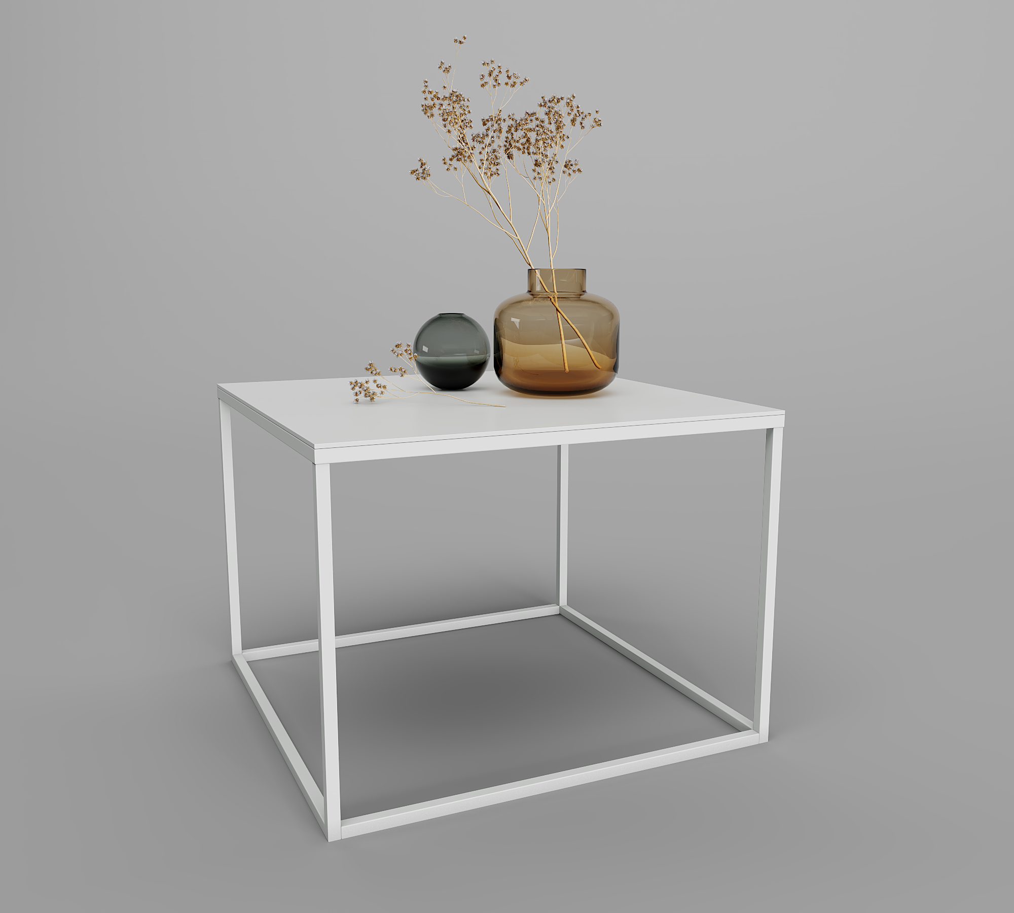 Журнальный столик Metaldesign Кварт-М MD 7001.06.31 Noir (белый/белоснежный) — фото 3
