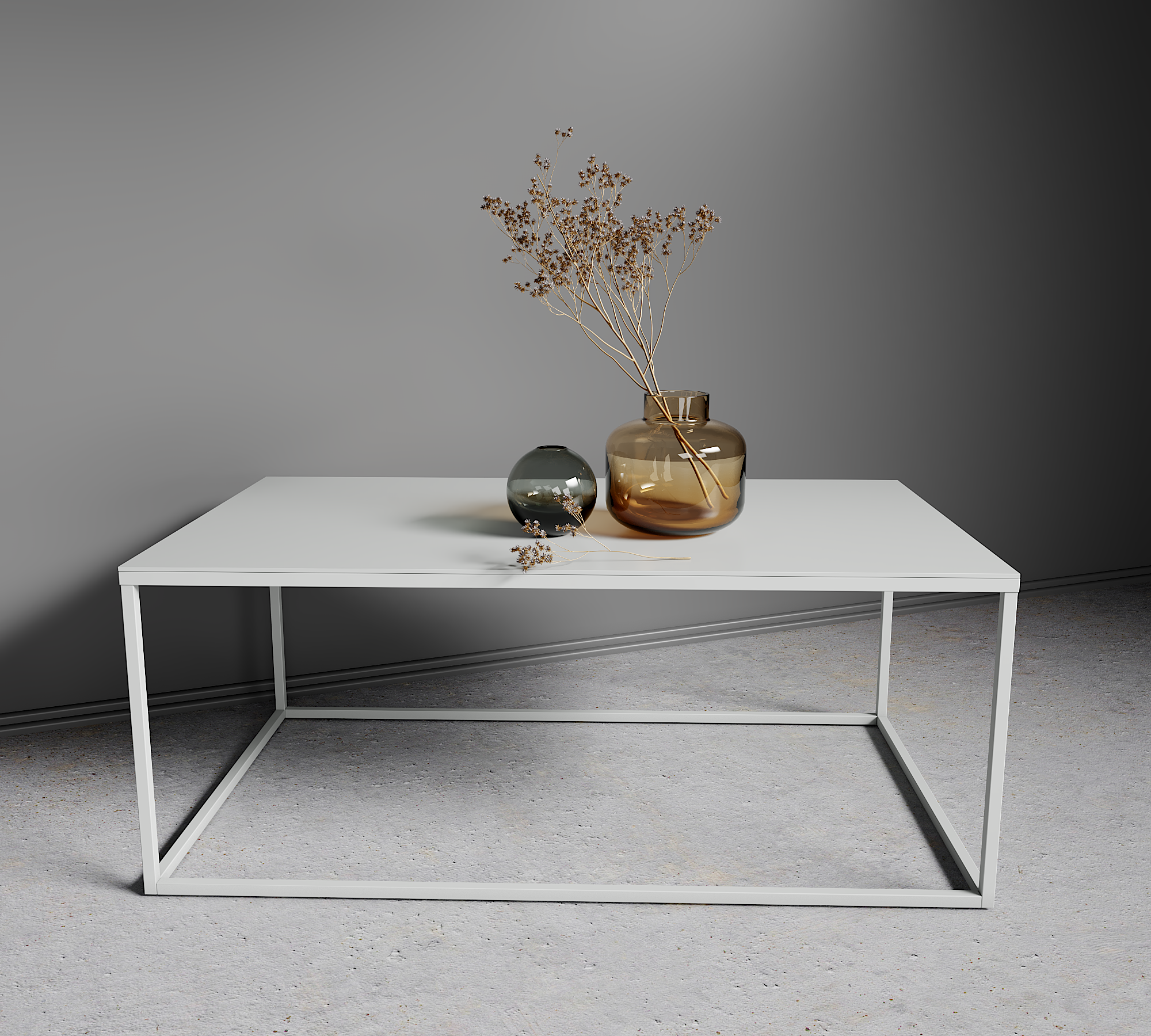 Журнальный столик Metaldesign Кварт-М MD 7002.06.31 Noir (белый/белоснежный) — фото 4