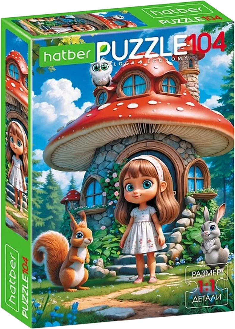 Пазл Hatber Eco. Сказочный домик / 104ПЗ4_34625 (104эл)