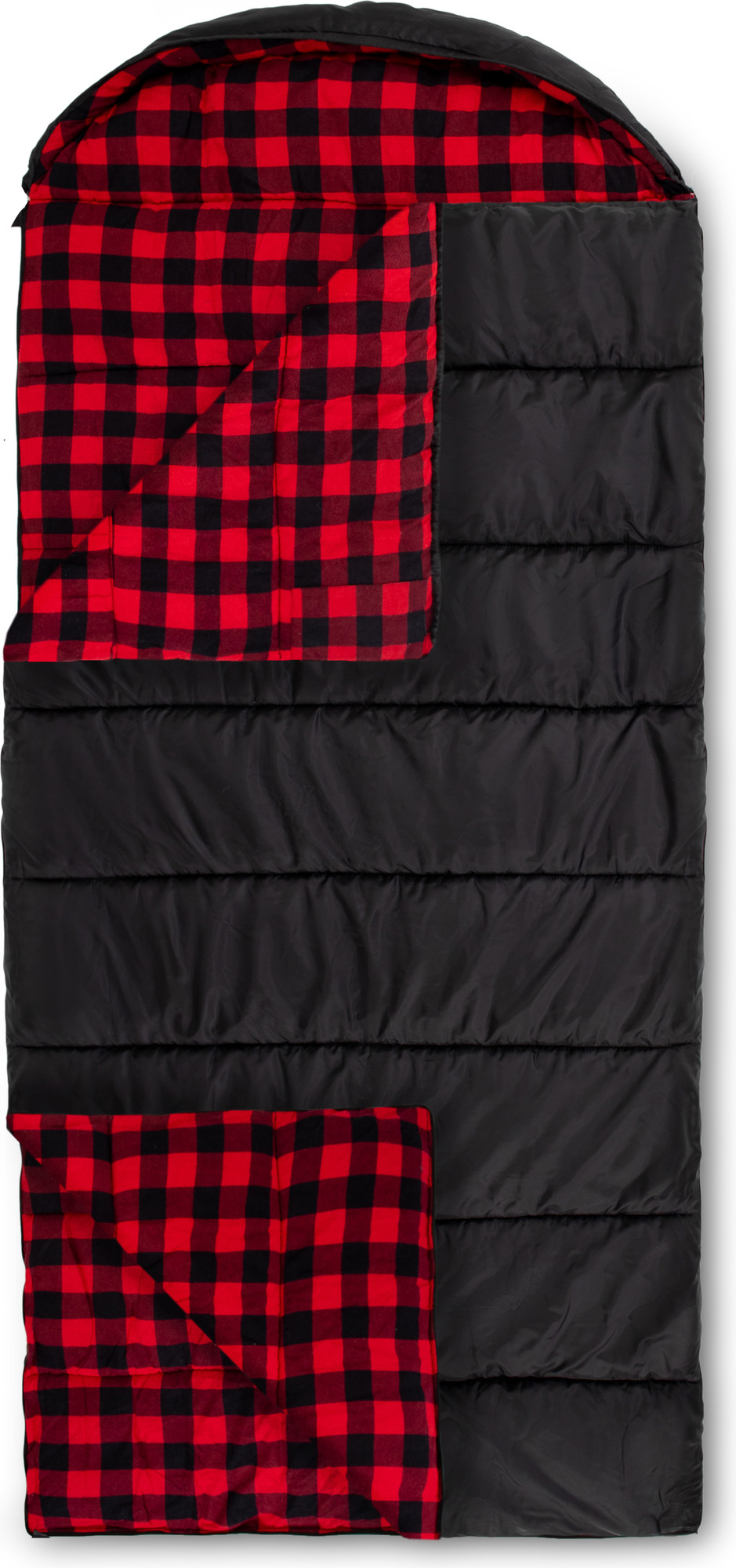Спальный мешок TANVOLT Camping_Black_RedCage_R