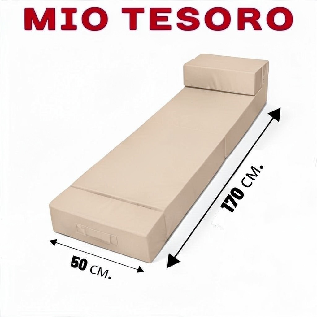 Бескаркасное кресло-кровать Mio Tesoro 50x170см / KK-50x170-B (бежевый) — фото 5