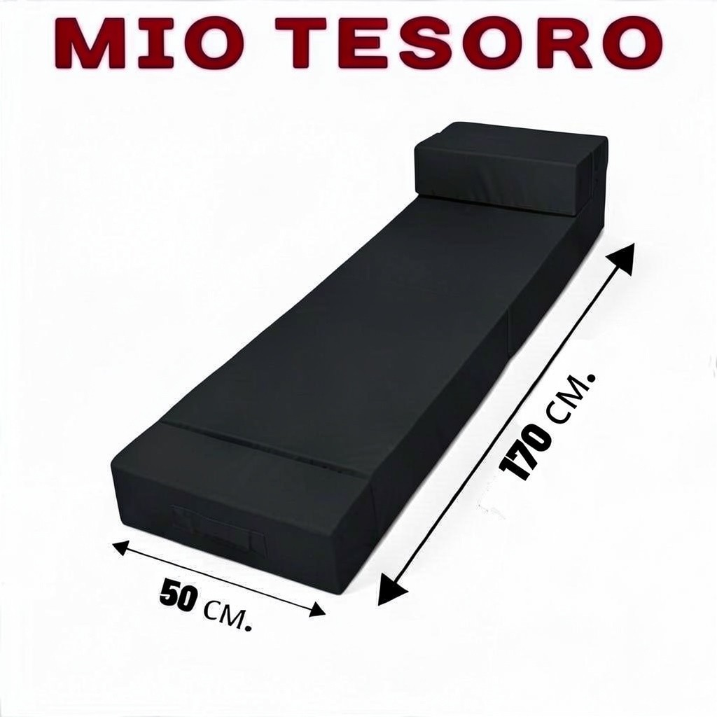 Бескаркасное кресло-кровать Mio Tesoro 50x170см / KK-50x170-CH (черный) — фото 3