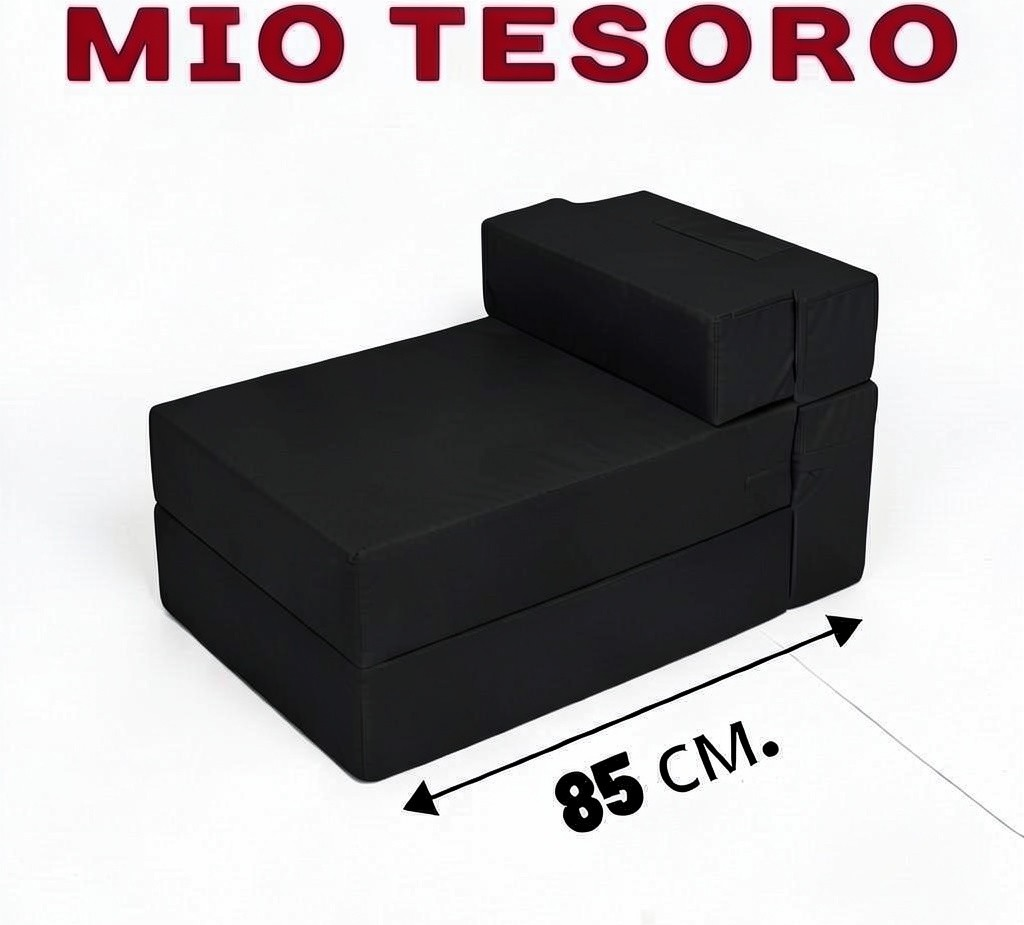 Бескаркасное кресло-кровать Mio Tesoro 50x170см / KK-50x170-CH (черный) — фото 5