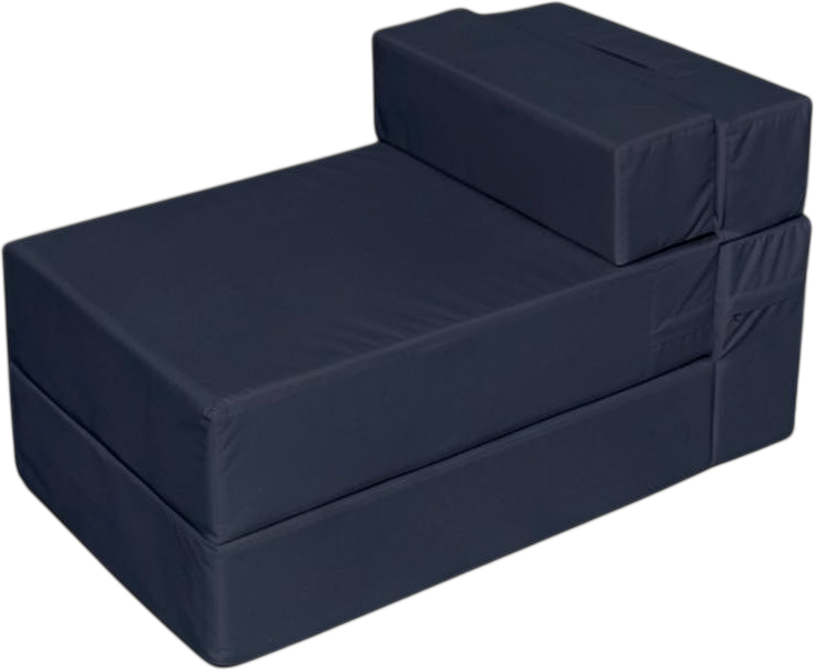 Бескаркасное кресло-кровать Mio Tesoro 50x170см / KK-50x170-TS (темно-синий)
