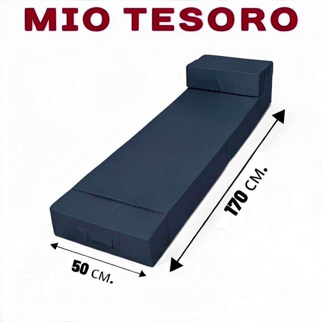 Бескаркасное кресло-кровать Mio Tesoro 50x170см / KK-50x170-TS (темно-синий) — фото 3