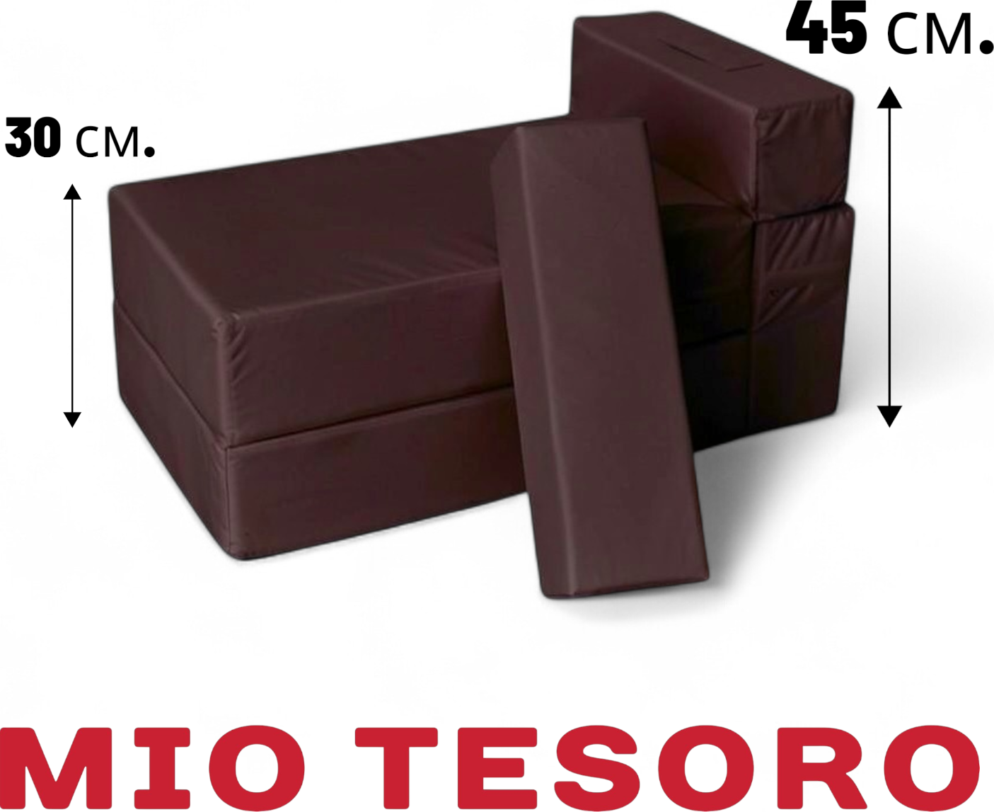 Бескаркасное кресло-кровать Mio Tesoro 50x170см / KK-50x170-SH (шоколад) — фото 3