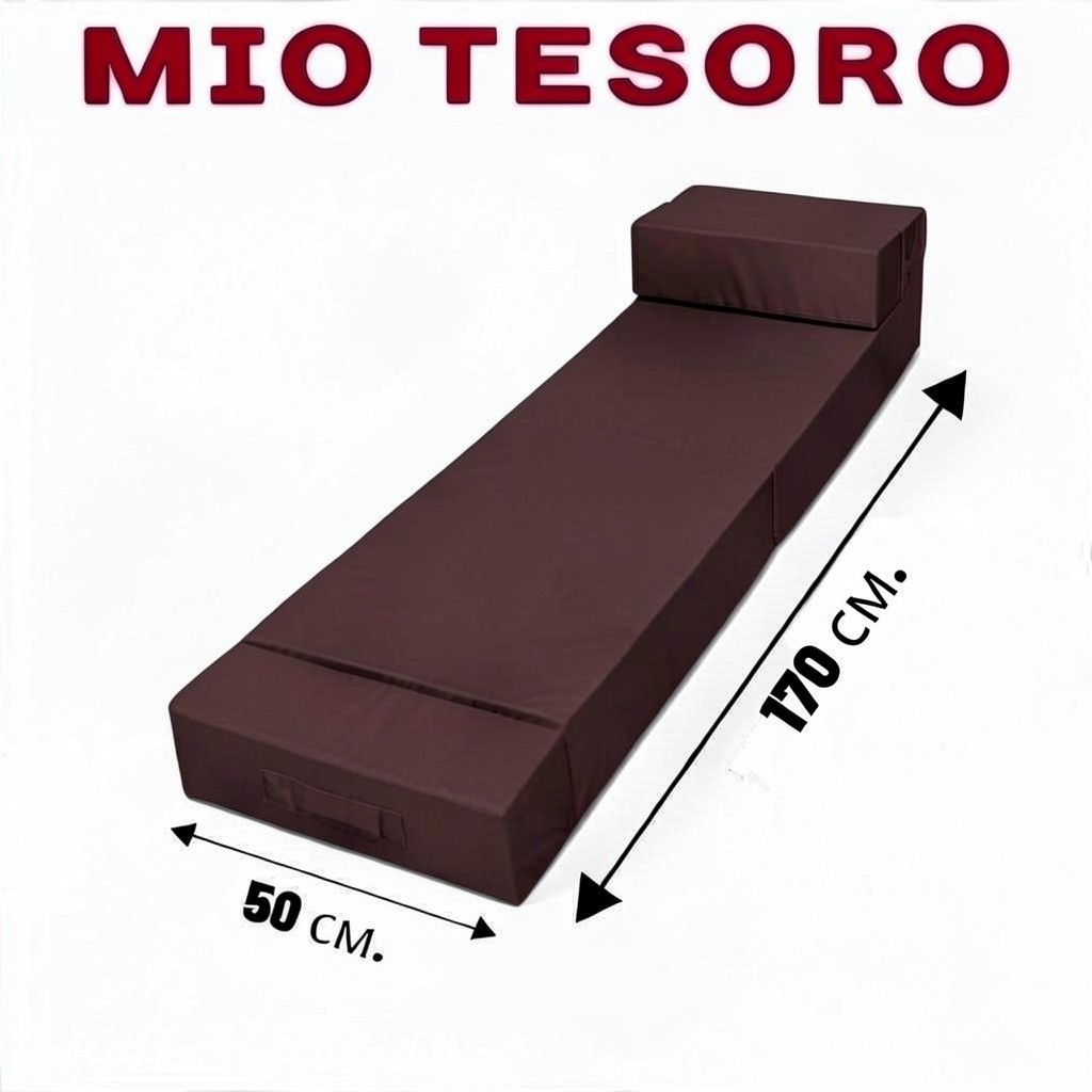 Бескаркасное кресло-кровать Mio Tesoro 50x170см / KK-50x170-SH (шоколад) — фото 5