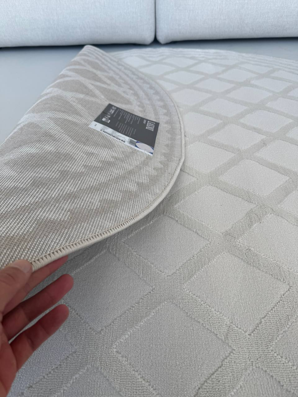 Ковер LAXMI Comfort 847 круг (2.4x2.4, Cream/Cream) — фото 6