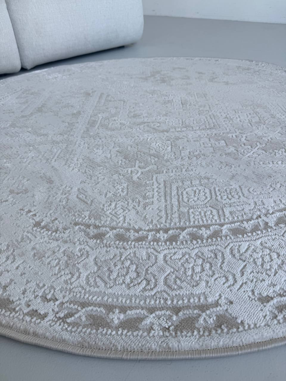 Ковер LAXMI Comfort 454 круг (3x3, Cream/Cream) — фото 4