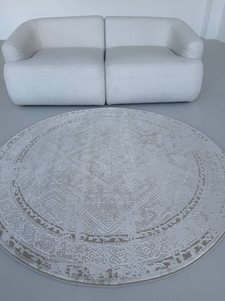 Ковер LAXMI Comfort 454 круг (3x3, Cream/Cream) — фото 3
