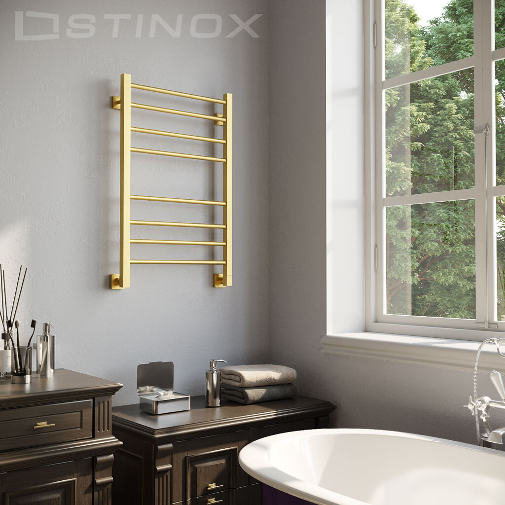 Полотенцесушитель водяной Stinox Classic 50x80 / cl80zs (золото сатин) — фото 2