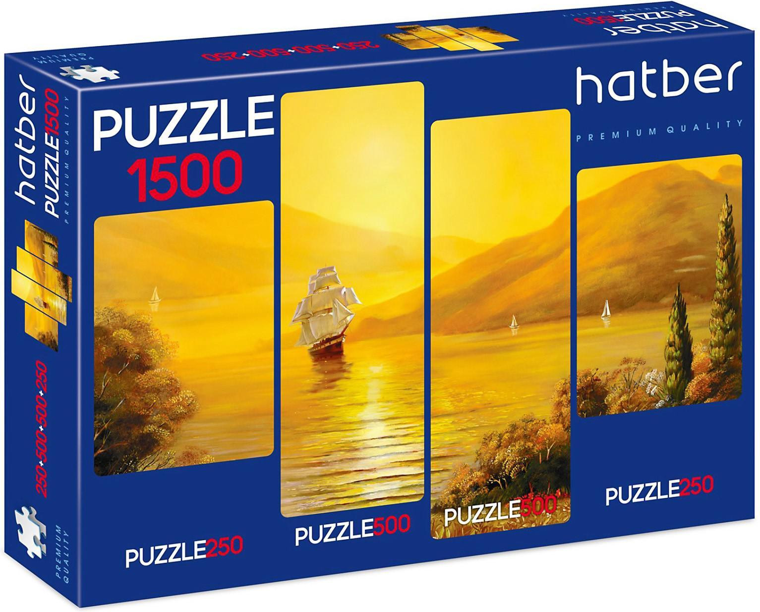 Набор пазлов Hatber Premium Морская / Ч1500ПЗ2_18417 (250+500+500+250 эл)