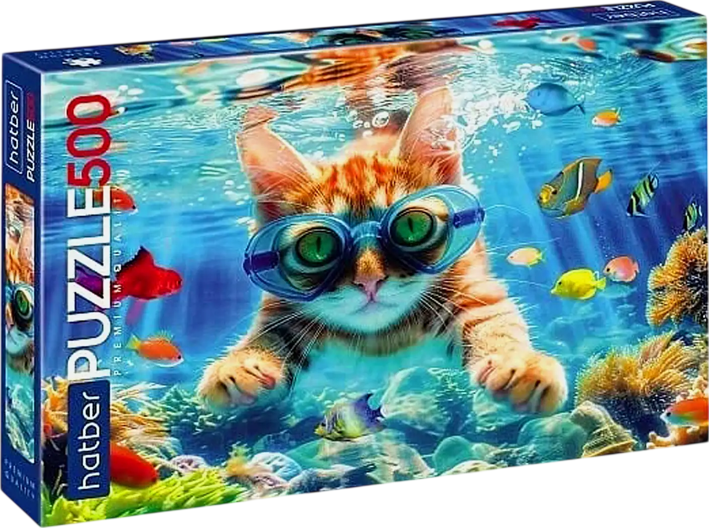 Пазл Hatber Premium Котик на релаксе / 500ПЗ2_32366 (500эл)