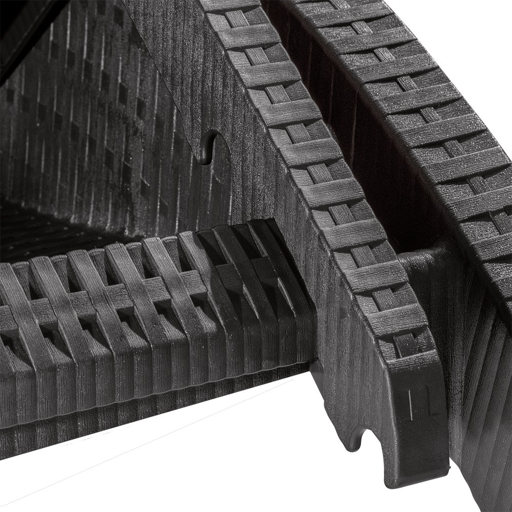 Шезлонг Ellastik Plast Rattan (антрацит) — фото 6