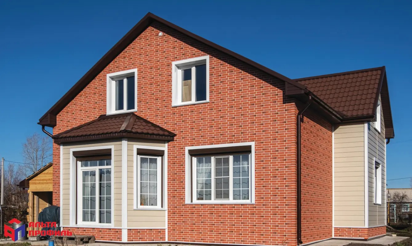 Сайдинг Альта-профиль Кирпич Рижский 04 (0.71x0.56м) — фото 4