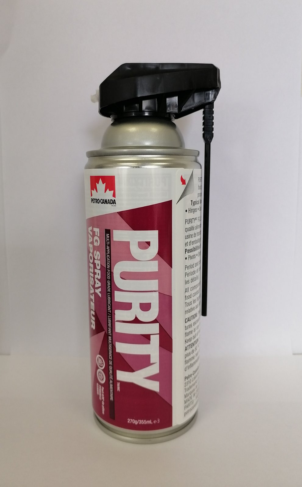 Средство для очистки капучинатора Petro-Canada Purity FG Spray Aerosol / PFMUB12 (335мл) — фото 5