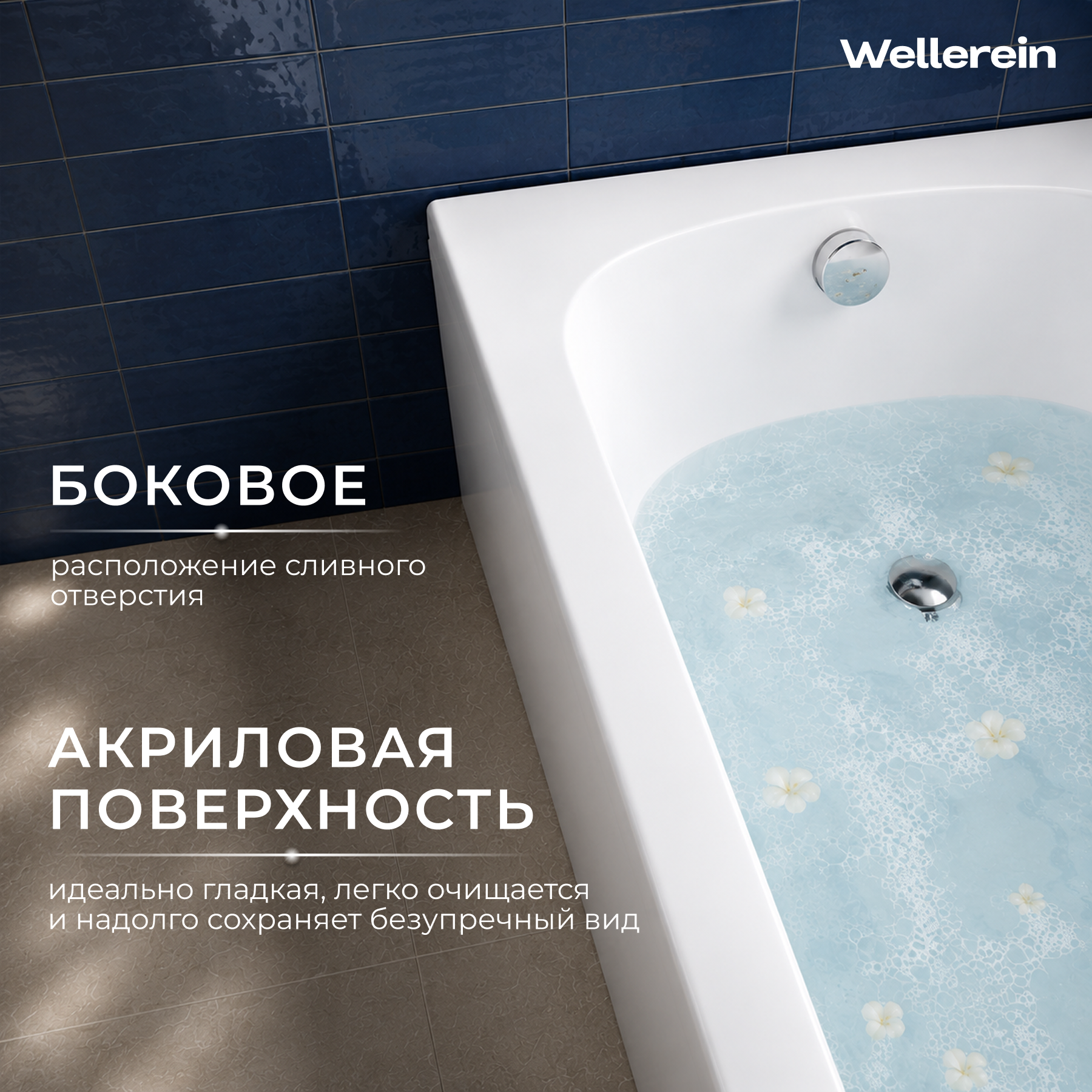 Ванна акриловая Wellerein WRT Nirvana 170х70 (с экраном) — фото 2