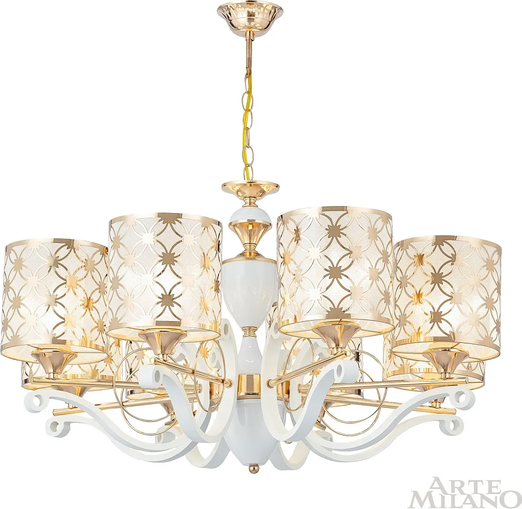 Люстра Arte Milano Florentia-3097 / 303097/8 Wh/Gd — фото 3