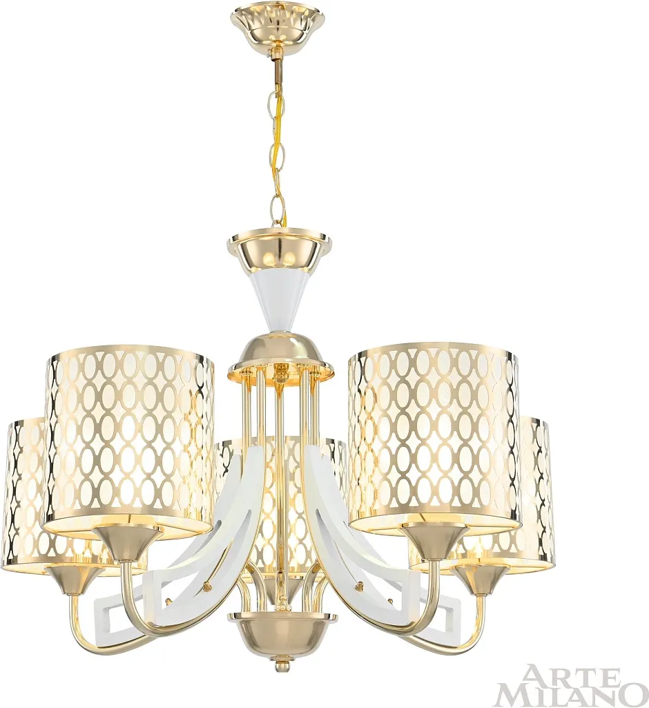 Люстра Arte Milano Florentia-3387 / 303387/5 Wh/Gd — фото 3