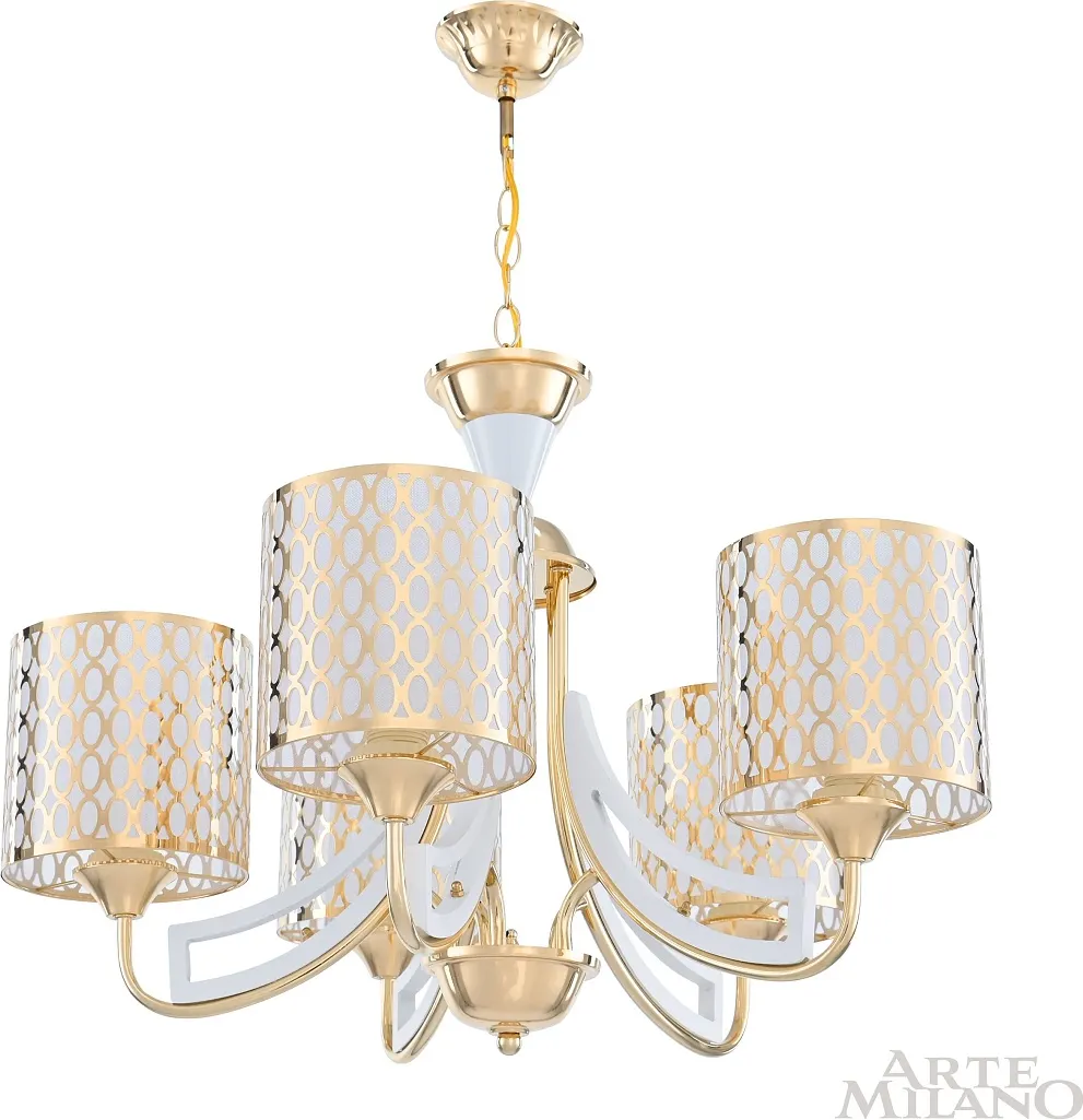 Люстра Arte Milano Florentia-3387 / 303387/5 Wh/Gd — фото 4