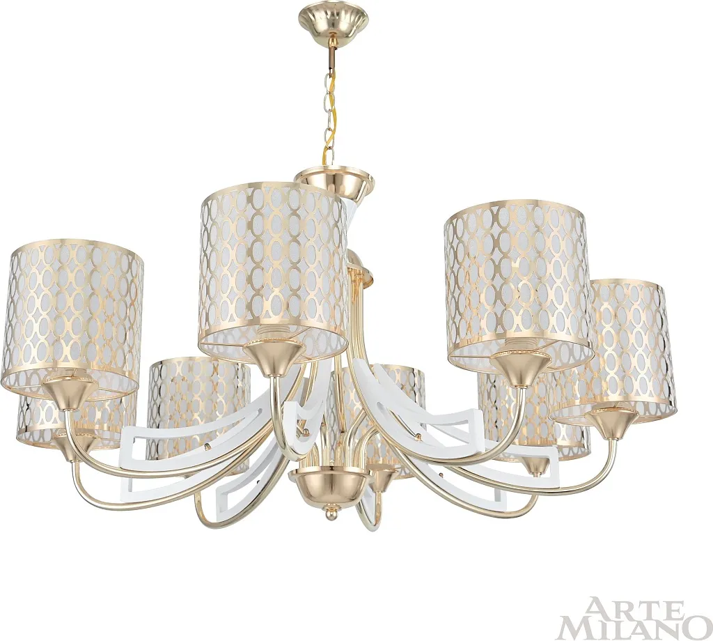 Люстра Arte Milano Florentia-3387 / 303387/8 Wh/Gd — фото 4