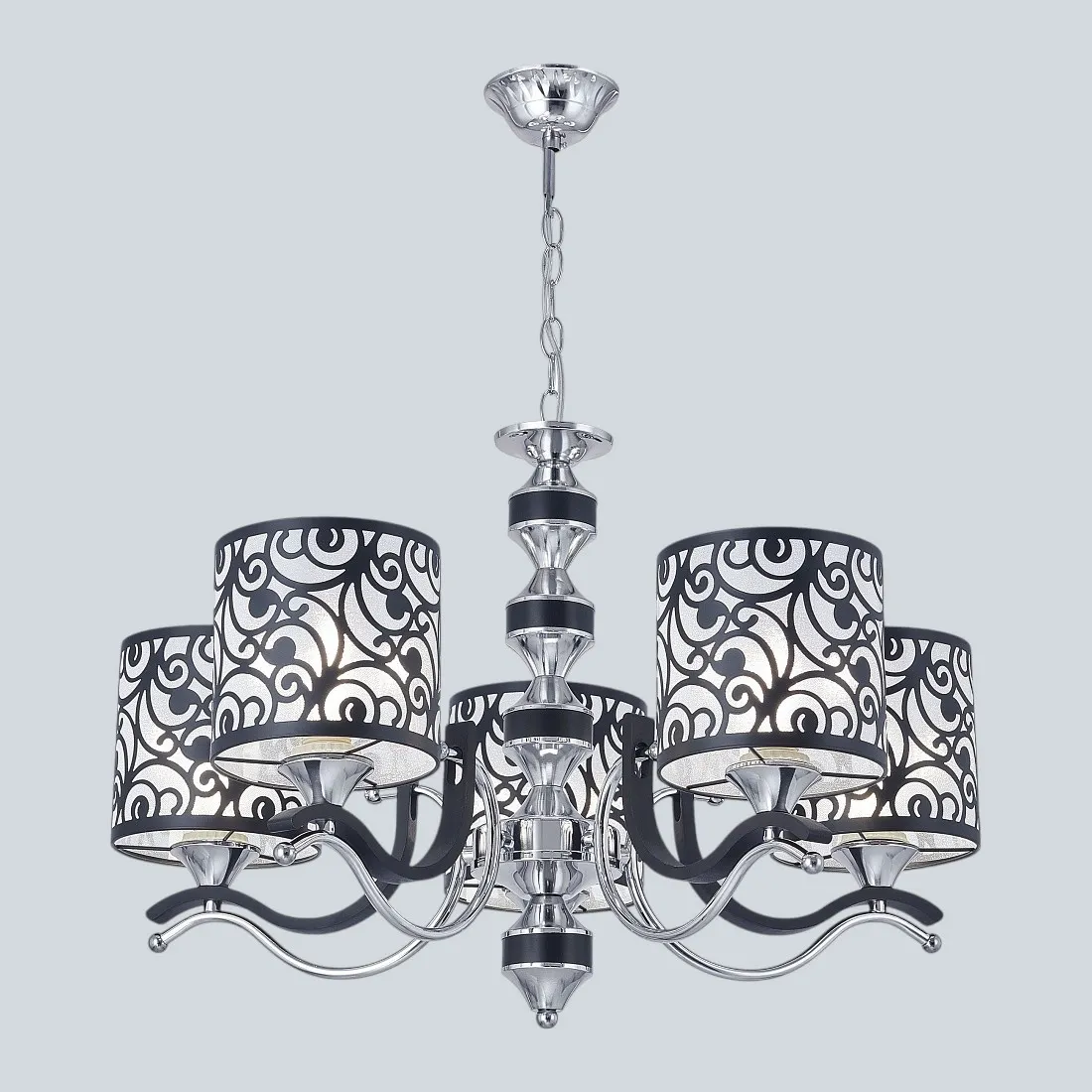 Люстра Arte Milano Florentia-4957 / 304957/5 Bk/Ni