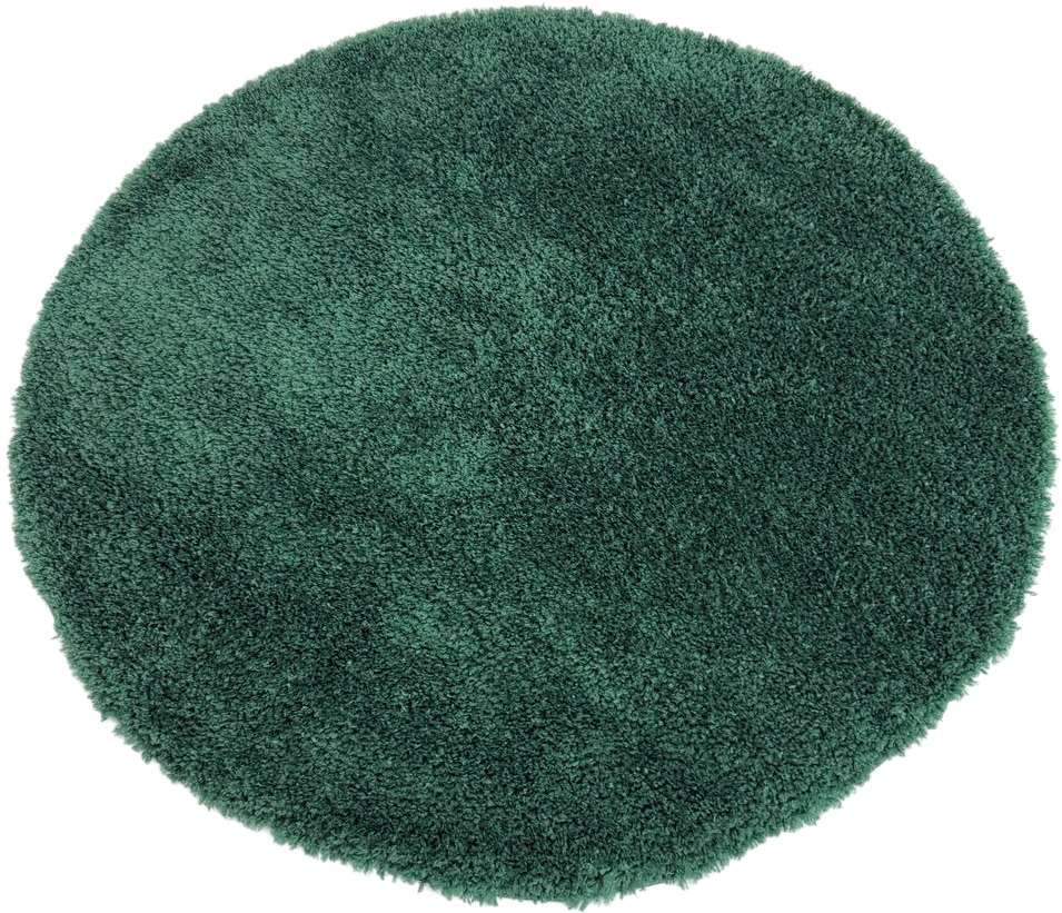 Ковер LAXMI Fluffy 01 круг (2.4x2.4, Dark Green)
