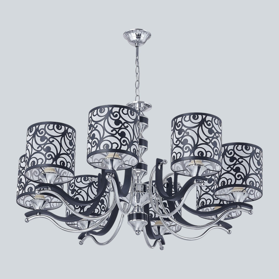 Люстра Arte Milano Florentia-4957 / 304957/8 Bk/Ni